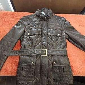 Carolina Herrera Brown Leather Jacket